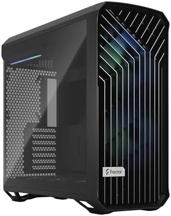 Fractal Design Torrent Black - Light Tint Tempered Glass Side Panel - Open Grille for Maximum air Intake - Two 180mm PWM and Three 140mm Fans