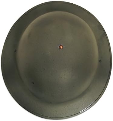 WWI Doughboy Helmet Replica – 18 Gauge Steel M1917 U.S. Army Helmet with Adjustable Canvas Liner Historical Collectible reenactors Display