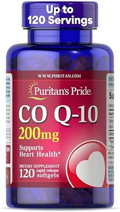 Puritan's Pride Coenzyme CoQ10 200mg, 120 Rapid Release Softgels