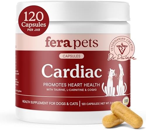Fera Pets Heart Supplement - Taurine for Dogs & Cats, 60 Capsules