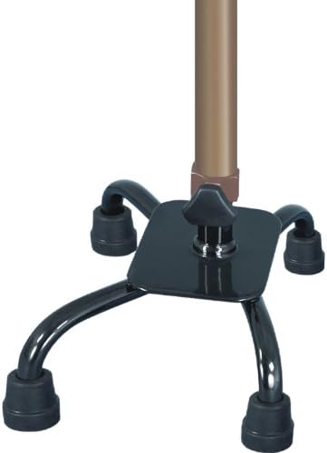 Hugo Mobility Adjustable Quad Walking Cane for Everyday Use, Ebony | Adjustable Quad Cane Offers Stable Base for Confident, Everyday Walking Support and Independence at Home