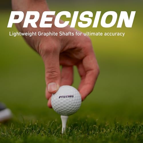 Precise NX460 - Women's Golf Club Set | Ultra-Light Graphite Shafts, Driver, Fairway & Hybrid, 4 Irons, Putter, Stand Bag, Headcovers, Petite To Regular