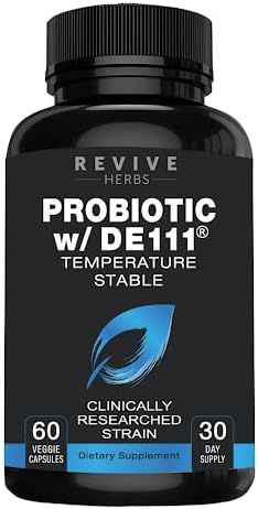 Advanced Probiotic with DE111 Strain (Bacillus subtilis). Spore Forming Probiotic. No Refrigeration Needed. 11.5 Billion Organisms. Probiotics for