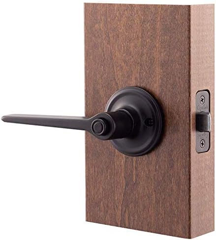 Copper Creek ZL2231BC Zl2231Bc Contemporary Push Button Privacy Zane Non-Handed Lever, Black