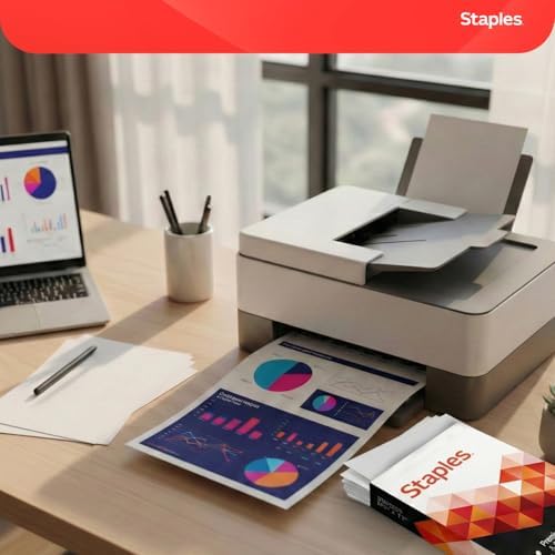Staples Laser Paper, 8.5x11 Inch, 32 lb., 98 Brightness, 500/Ream
