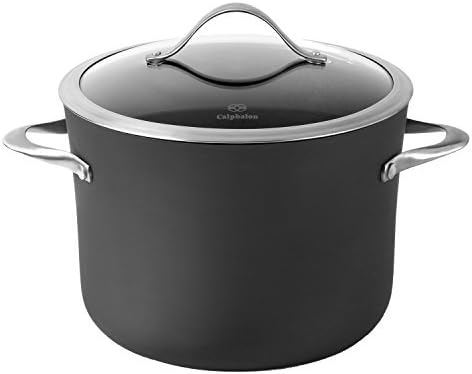 Calphalon Contemporary Hard-Anodized Aluminum Nonstick Cookware, Stock Pot, 8-quart, Black