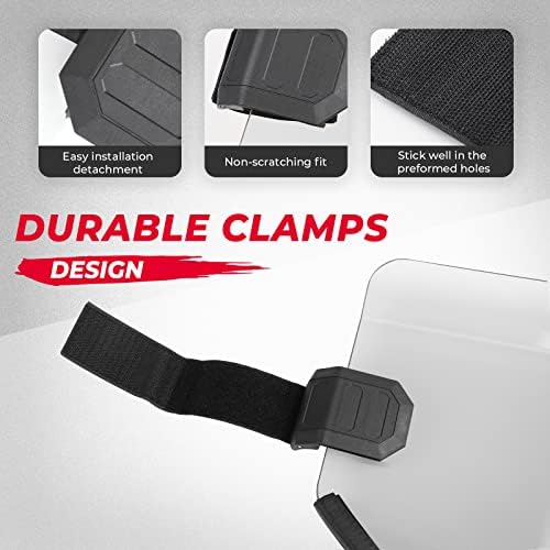 KEMIMOTO X3 Half Windshield Compatible with Can-Am Maverick X3 & Max | Clear Standard Hard Polycarbonate Front Window Clear Rubber Strip Edge