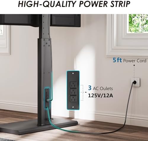 FITUEYES Iron Base Universal Floor TV Stand for 32-65 Inch TVs, Black