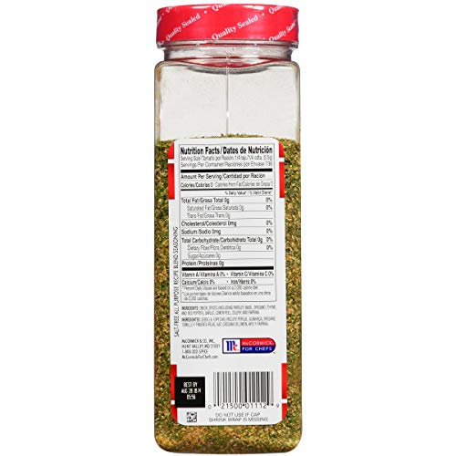 Lawry's Garlic & Herb Seasoning, 20 oz - One 20 Ounce Container of Garlic and Herb Seasoning Blend of Garlic, Rosemary, Basil, and Citrus Perfect for Seafood, Beef, and Poultry