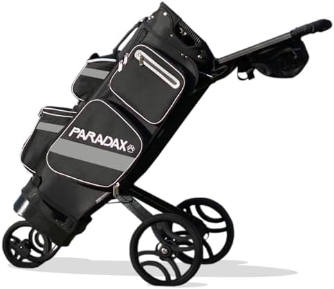 PARADAX A1-1 All-in-One Golf Bag - Cart Built Inside The Bag! | Cart hides Inside The Golf Bag Within Seconds. Push Golf Bag and Cart | Golf Bag and Cart Combo | Golf Bag with Wheels