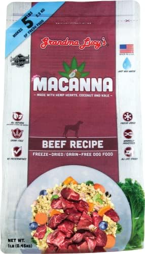 Grandma Lucy's Macanna Dog Food, Grain Free and Freeze-Dried - Salmon Recipe, 3Lb Bag