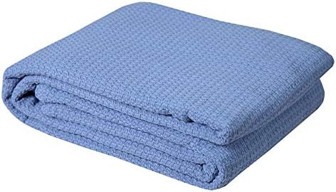 DOLLCENT 100% Cotton Queen Size Blanket for Bed, Premium Soft Combed Lightweight Blankets, Washed Breathable Cozy Bed Throw Blanket, Ivory Queen Cotton Blankets for All Season: Ivory (90"x90")