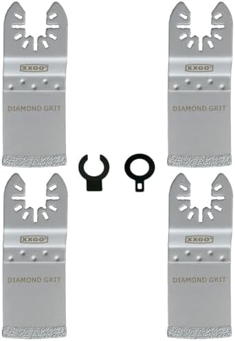XXGO 4 Pcs Oscillating Multi Tool Diamond Grout Removal Blades XG4002D