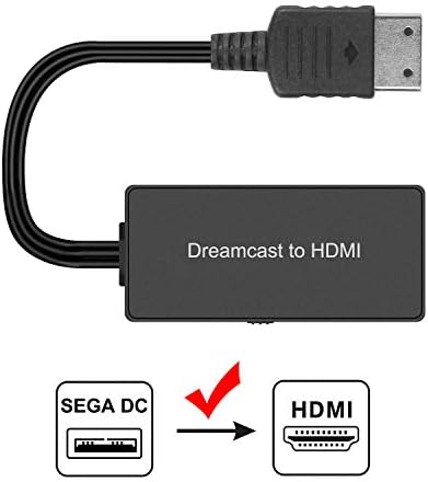 Sega Dreamcast to HDMI Converter Supports 16:9/4:3 switching, Plug and Play HD HDMI Cable for Sega Dreamcast (Sega DC)