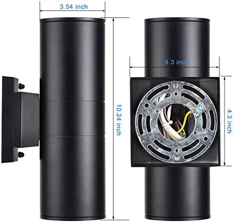 rosykite Outdoor Wall Lights 4 Pack, Dusk to Dawn Sensor Cylinder Sconce