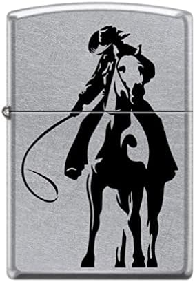 Zippo Lighter-Personalized Custom Message Engraved on Backside Cowboy Hat and Rope Westerns Windproof Lighter Resting Cowboy 24879