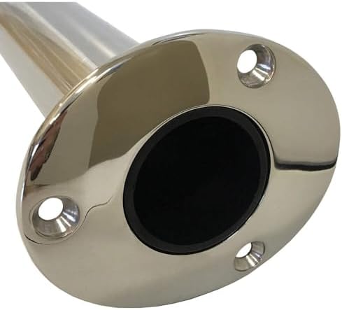 Tigress Economy Stainless Steel Gunnel Mount Rod Holder - 0° Angle, Durable and Corrosion-Resistant