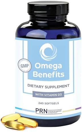 PRN rTG Omega 3 Supplement - 240 Softgels, 60-Day Supply | Fish Oil Omega 3 Supplements with 1680 mg EPA & 560 mg DHA, Omega-3 + Vitamin D for Skin, Joint, Brain, Eye & Heart Health
