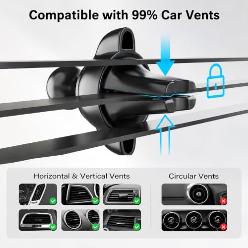 APPS2Car Garmin GPS Car Mount, 17mm Ball Air Vent Mount | Compatible with Garmin Nuvi, Drive, DriveSmart