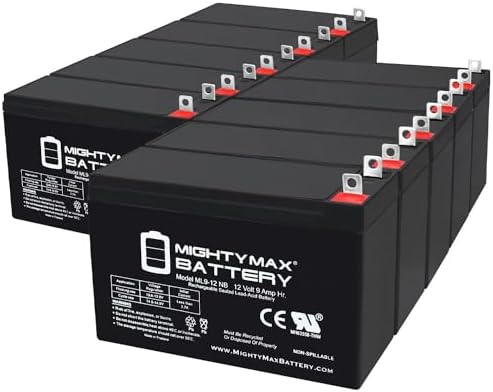 Mighty Max Battery ML9-12NB -12 Volt 9 AH, Nut and Bolt (NB) Terminal, Rechargeable SLA AGM Battery