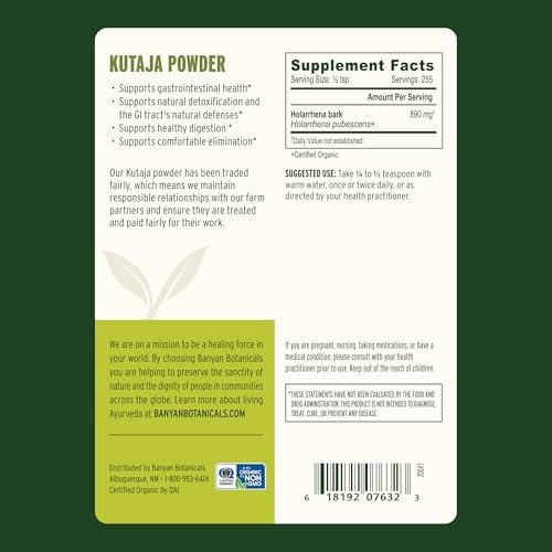 Banyan Botanicals Kutaja Powder - Certified Organic