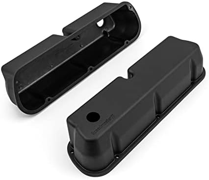 Speedmaster 1-314-004-03 Compatible with Ford SB 289 302 351 Windsor Aluminum Valve Covers [Black]