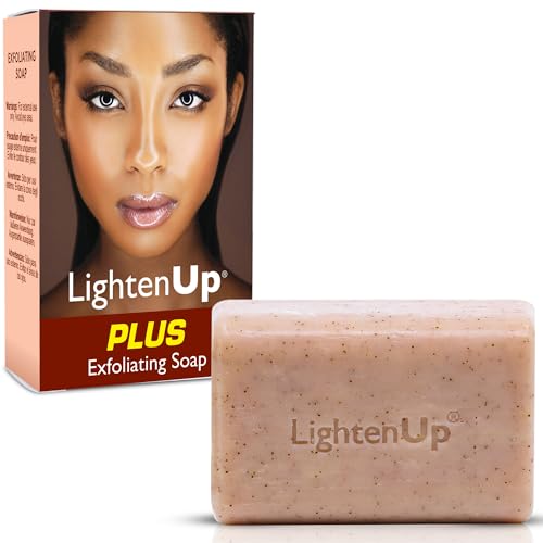 OMIC LightenUp, Exfoliating Soap - 200g / 7fl oz - Skin Brightening Soap, Cleansing Bar, Formulated to Fade Dark Spots, with Apricot, Glycerin