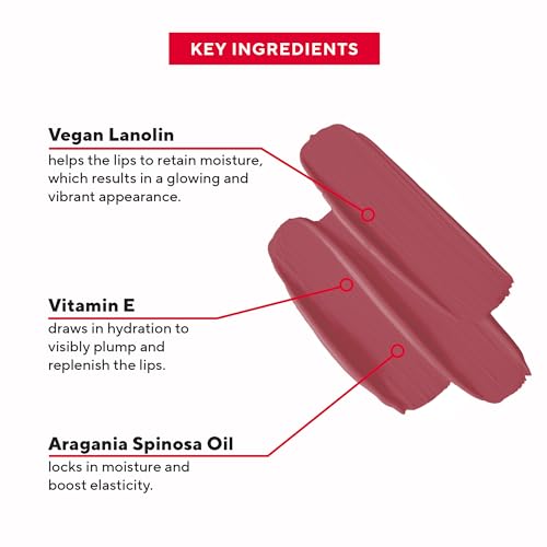 Mirabella - Sealed with a Kiss Smudge Proof Lipstick, Long-Lasting No-Bleed Lip Makeup, Hydrating Lip Color with Vegan Lanolin & Vitamin E, Perfect Red