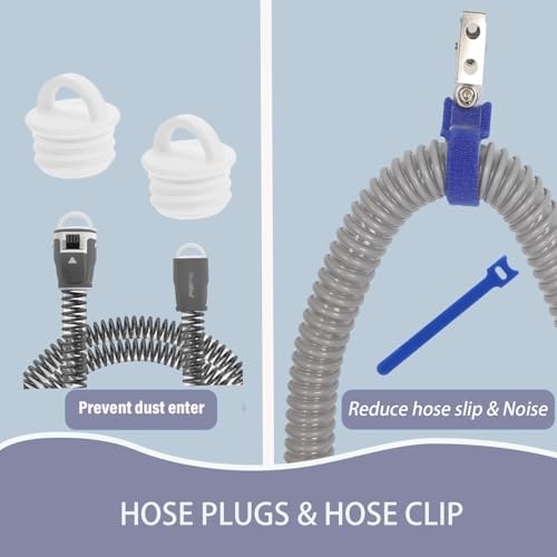 11 Pack CPAP Tube Cleaning Kit, Collapsible Wash Basin, CPAP Hose Hanger, CPAP Hose Holder for Bed, CPAP Hose Plugs, CPAP Tube Clips