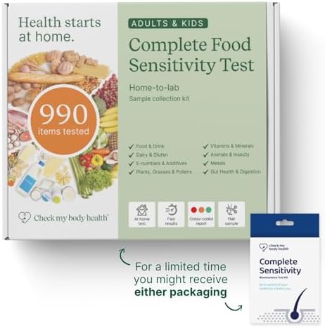 Food Sensitivity Test Kit for Adults & Kids - 990 Items - Hair Sample