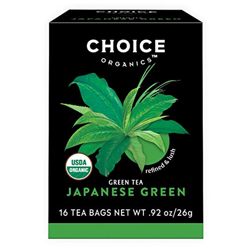 Choice Organics - Organic Japanese Green Tea (6 Pack) - Compostable - Contains Caffeine - 96 Organic Green Tea Bags