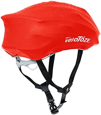 veloToze Cycling Helmet Cover, fits Most Bike Helmets - Keeps Wind, rain and Sun Away from Head; Bright Colors for Visibility
