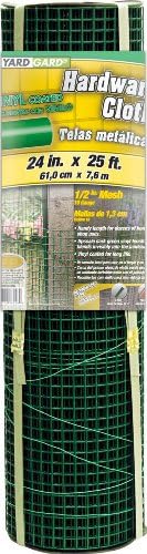 YARDGARD 1/2 Inch Mesh Welded Wire Fence, Hardware Cloth, 19 Gauge Galvanized Steel For Garden Protection, Cage Fencing, Chicken and Rabbit Barriers, and Crafts, 36 Inches x 5 Feet