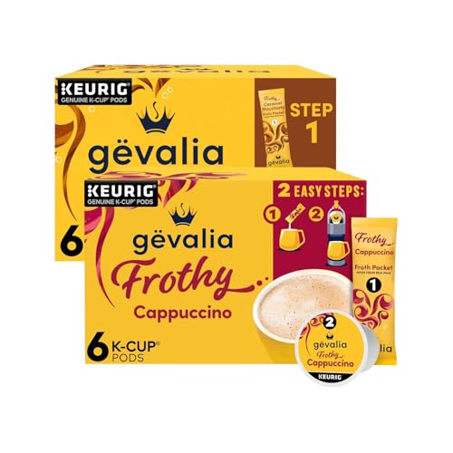 Gevalia K‐Cup® Coffee Pods & Froth Packets Kit, 6 ct, Cappuccino Espresso