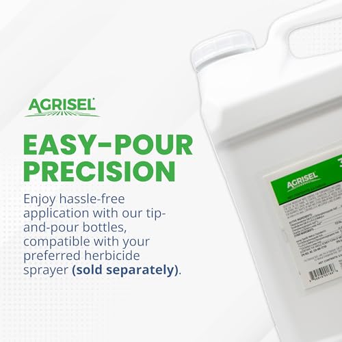 Agrisel 3 Way Max Weed Killer, Eliminate 50+ Weeds, Pet Safe, 128 Ounces | Safe on Grass, Weed Spray, Low Odor, Easy Mixing