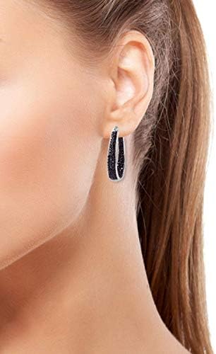 Shop LC Crystals Inside Out Hoop Hoops Earrings Platinum Plated Fashion Jewelry Unique Birthday Gifts for Women