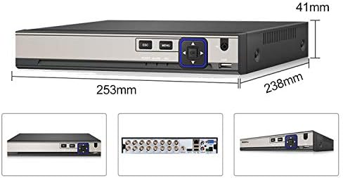 4CH 1080N Hybrid 5-in-1 AHD DVR (1080P NVR+1080N AHD+960H Analog+TVI+CVI) Standalone DVR CCTV Surveillance Security System Video Recorder Motion Detection， Hard Drive not Included