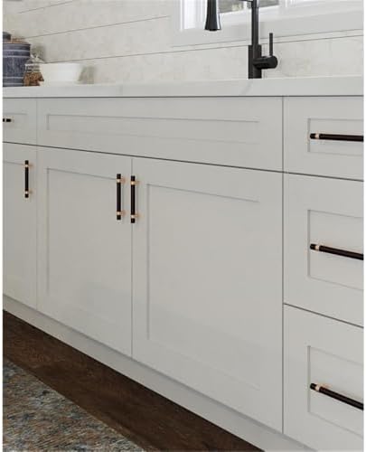 Design House Brookings Kitchen Sink Base Cabinet, 36", White | Floor Mount, Contemporary/Modern, Wood, Kitchen, 561498