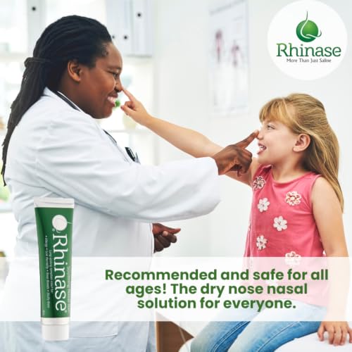 Rhinase Saline Nasal Gel (5 Pack) with 2 Wetting Agents and 2 Salts Allergy Relief Moisturizer - No Steroids no Aloe no Scent…