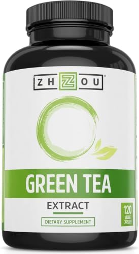 Zhou Nutrition Green Tea Extract Supplement - 120 Vegan Friendly Capsules | Green Tea & ECGC for Women & Men, Clean Caffeine Energy