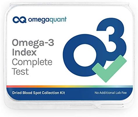 Omega Quant Omega-3 Index Complete - Complete Fatty Acid Profile Blood Test Kit | Includes - Omega-3s, Omega-6s, Saturated Fats, Monounsaturated fats
