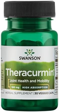 Swanson Theracurmin - Herbal Supplement Supporting Joint Health & Mobility - Formulated for High Absorption - (30 Capsules, 100mg Each)