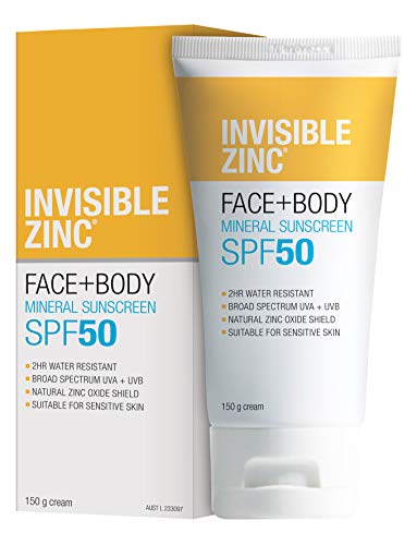 Invisible Zinc - Face + Body SunscreenSPF 50 UVA – UVB (150g/5.29oz)