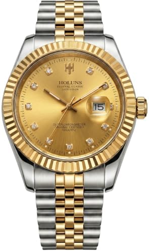 Men's Automatic Watch Gold-Plated 316L Steel Sapphire Crystal | Japanese 8215 automatic movement • Sapphire crystal • 18K gold-plated 316L steel • Date display • Dress and business wear