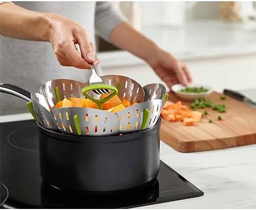 Joseph Joseph Bloom Folding Steamer Basket, Vegetable Steamer