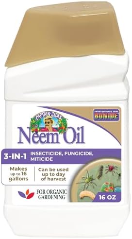 Bonide Captain Jack's Neem Oil, 16 oz. Concentrate, Multi-Purpose Fungicide, Insecticide and Miticide for Organic Gardening | Multi-Purpose Fungicide
