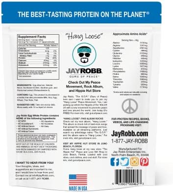 JAYROBB Vanilla Egg White Protein 24 oz, 1.5 Pound Bag