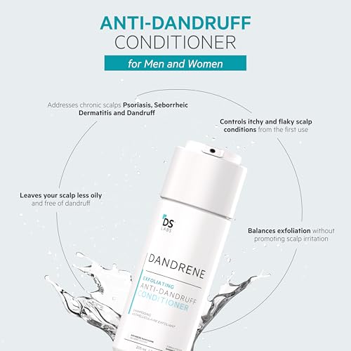DS Labs Dandrene Dandruff Conditioner, 205mL - for Itchy, Flaky Scalp, Moisturizing Conditioner with Aloe Vera, Supports Scalp Health & Oil Control, For Seborrheic Dermatitis & Psoriasis | Powered by aloe vera, Nanosome Technology & botanicals to hydrate…