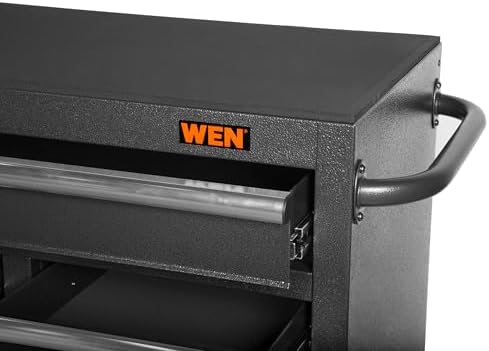 WEN 52-Inch Premium Rolling Tool Cabinet, Black, Heavy Duty 21-Gauge Powder-Coated Steel Construction, for Garage and Workshop (GG532B)