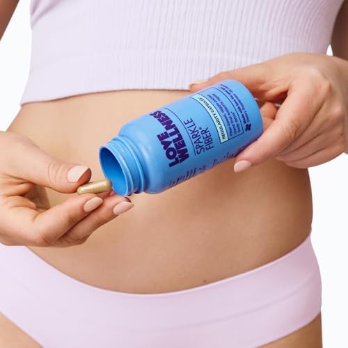 Love Wellness Sparkle Fiber| Fiber Supplement with Digestive Enzymes| 90 Ct